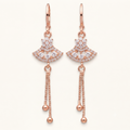 Rose Gold Fan Tassel Earrings
