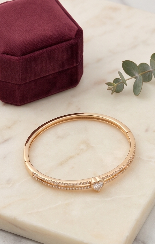 Twisted Gold Pavé Crossover Bracelet
