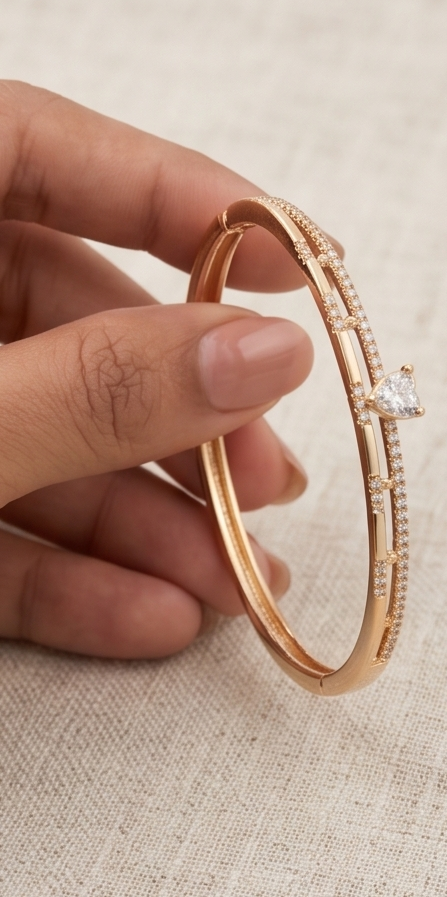 Twisted Gold Pavé Crossover Bracelet
