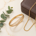 Gold Wave Diamond Bracelet