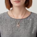 Rose Gold Snowflake Pendant Necklace