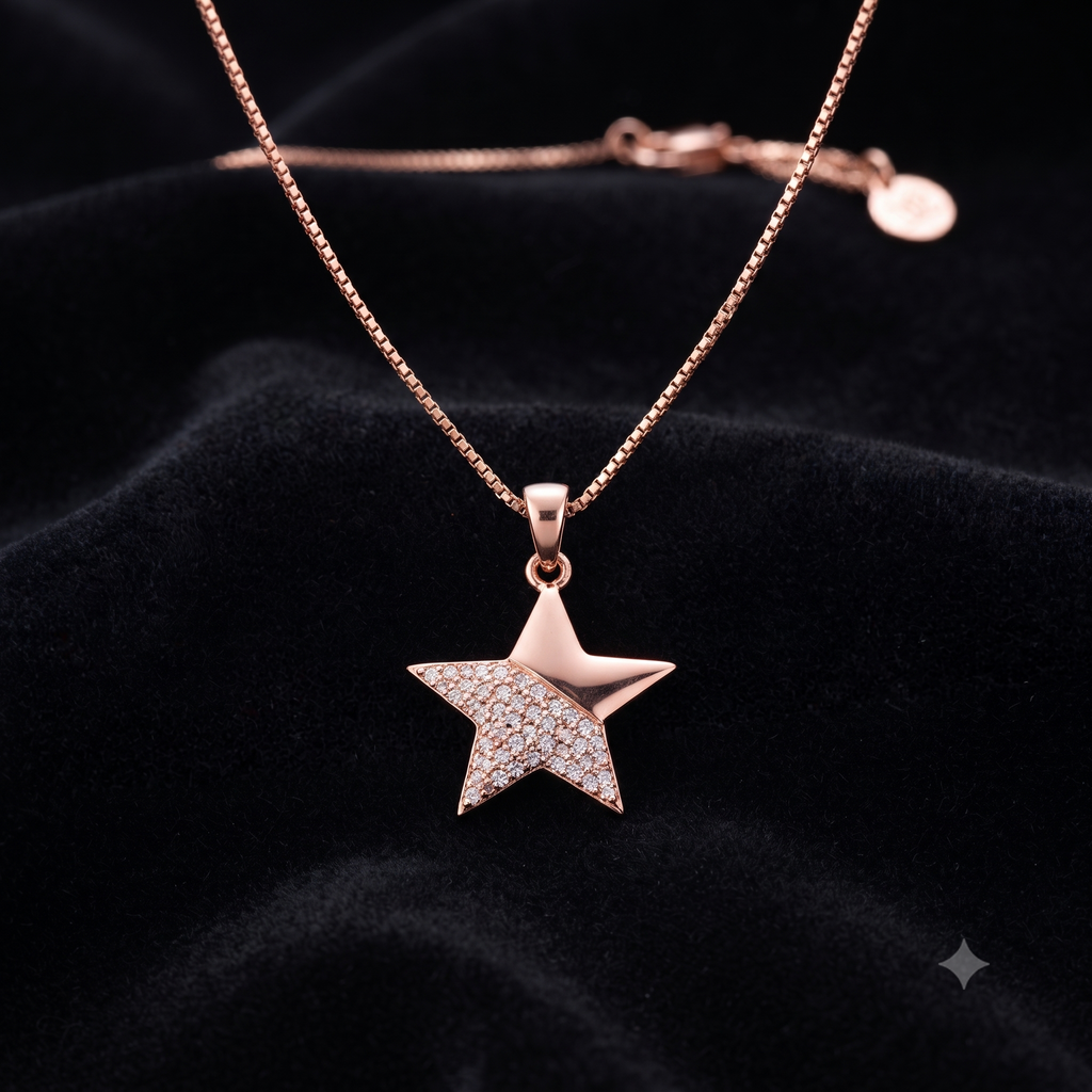 Rose Gold Star Pendant Necklace