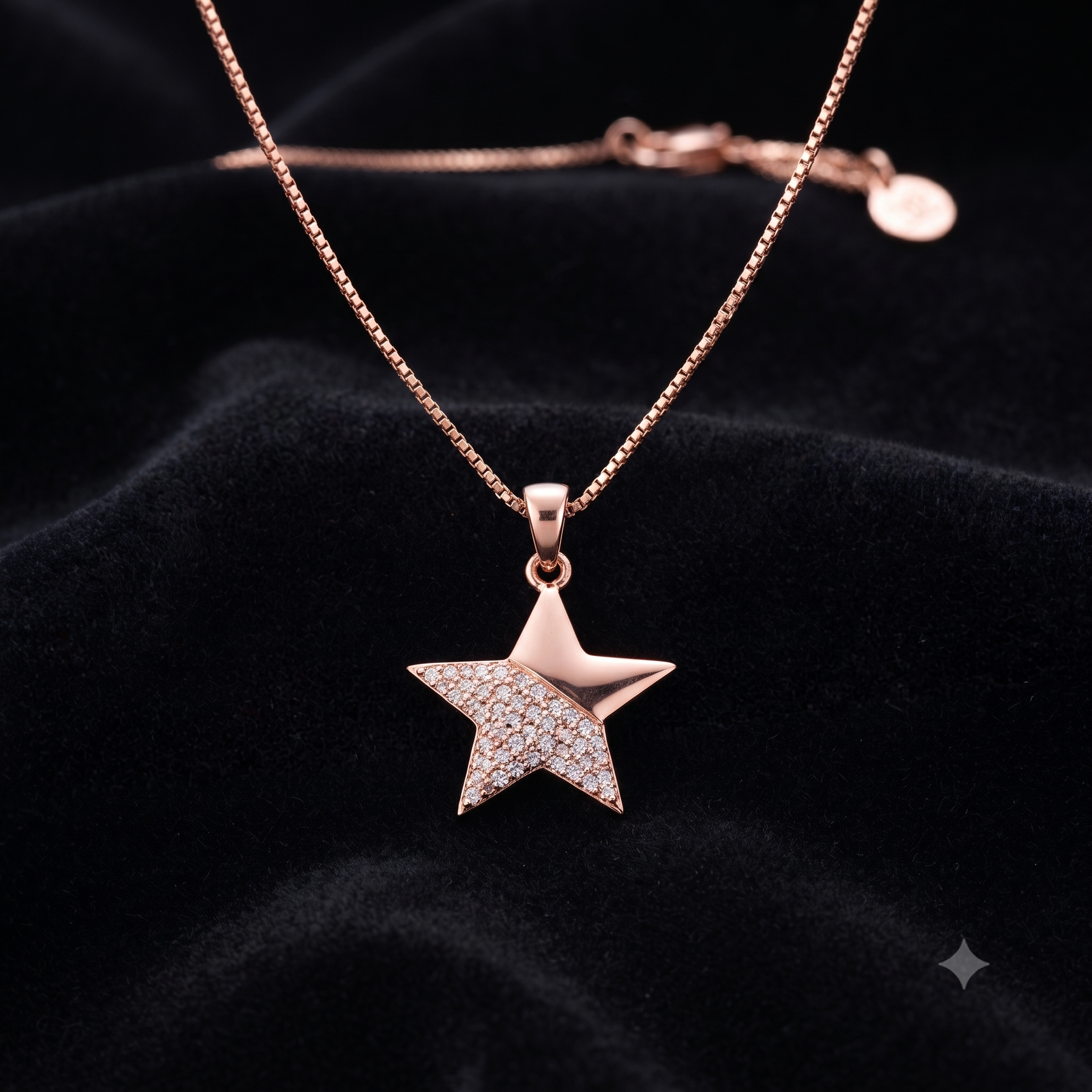 Rose Gold Star Pendant Necklace