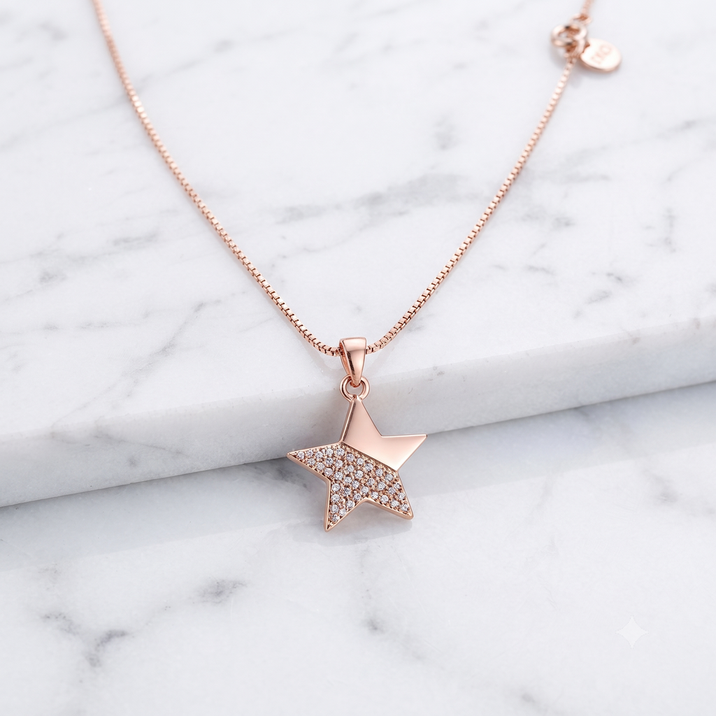 Rose Gold Star Pendant Necklace