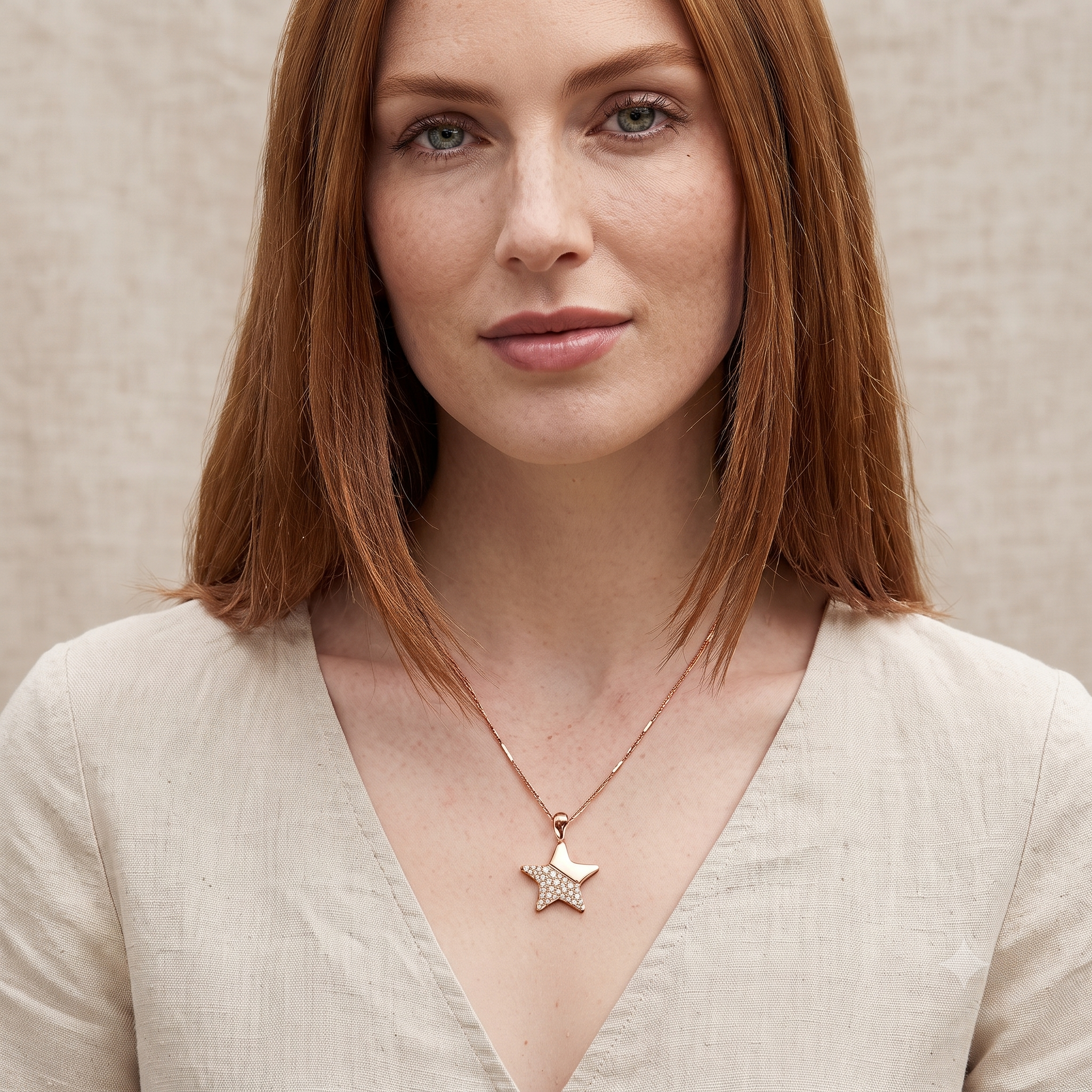 Rose Gold Star Pendant Necklace