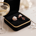 Rose Gold Pearl Stud Earring