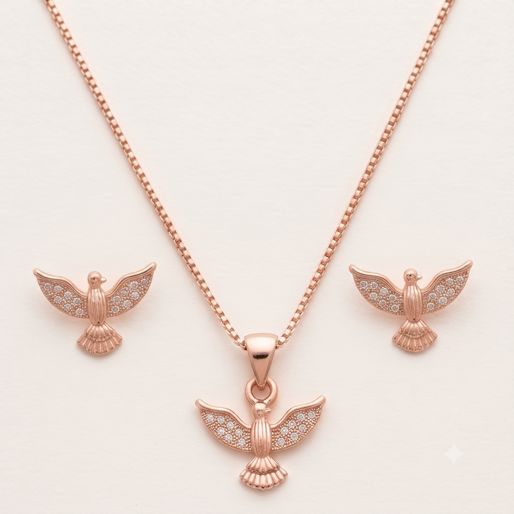 Spirit of Peace Rose Gold Jewelry Set