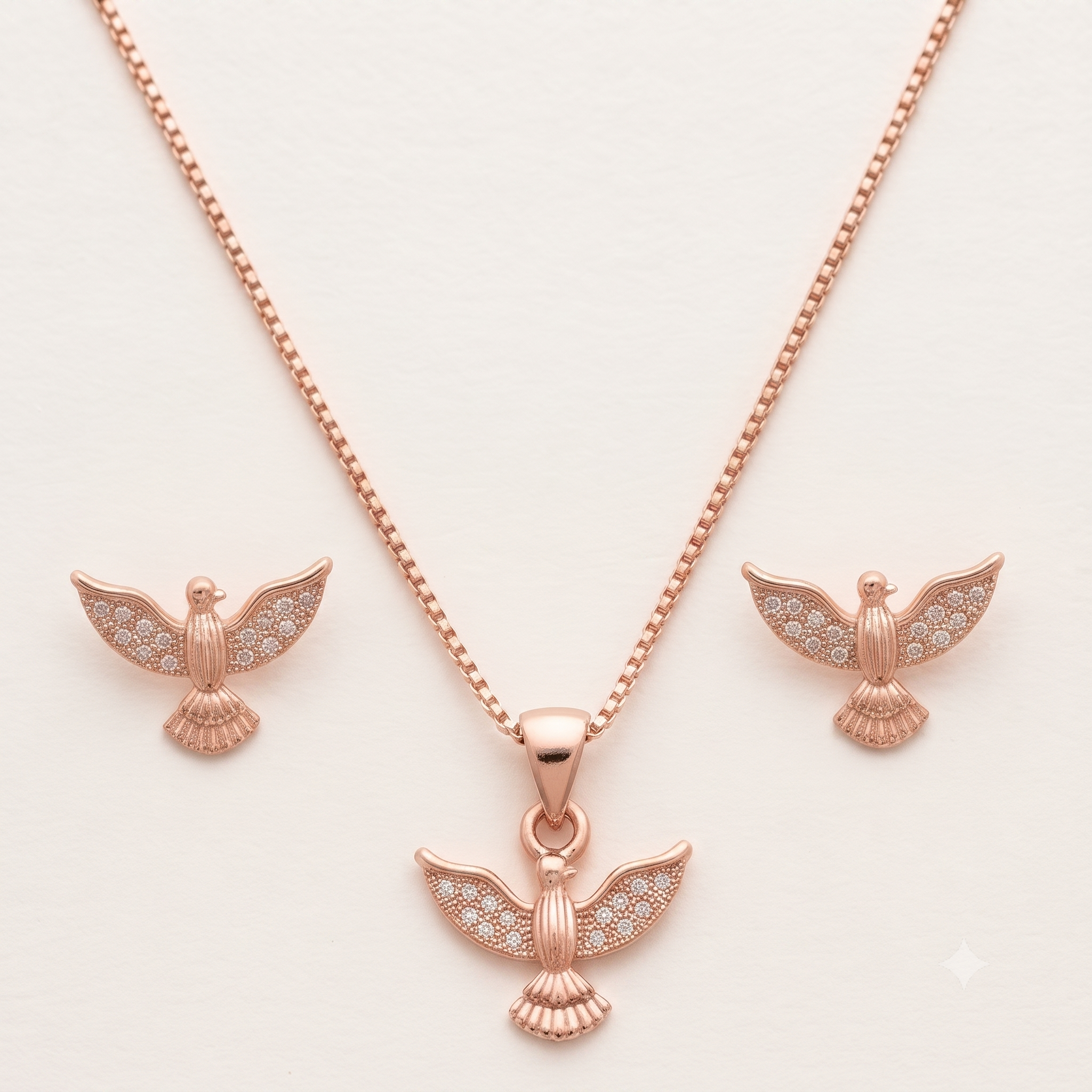Spirit of Peace Rose Gold Jewelry Set