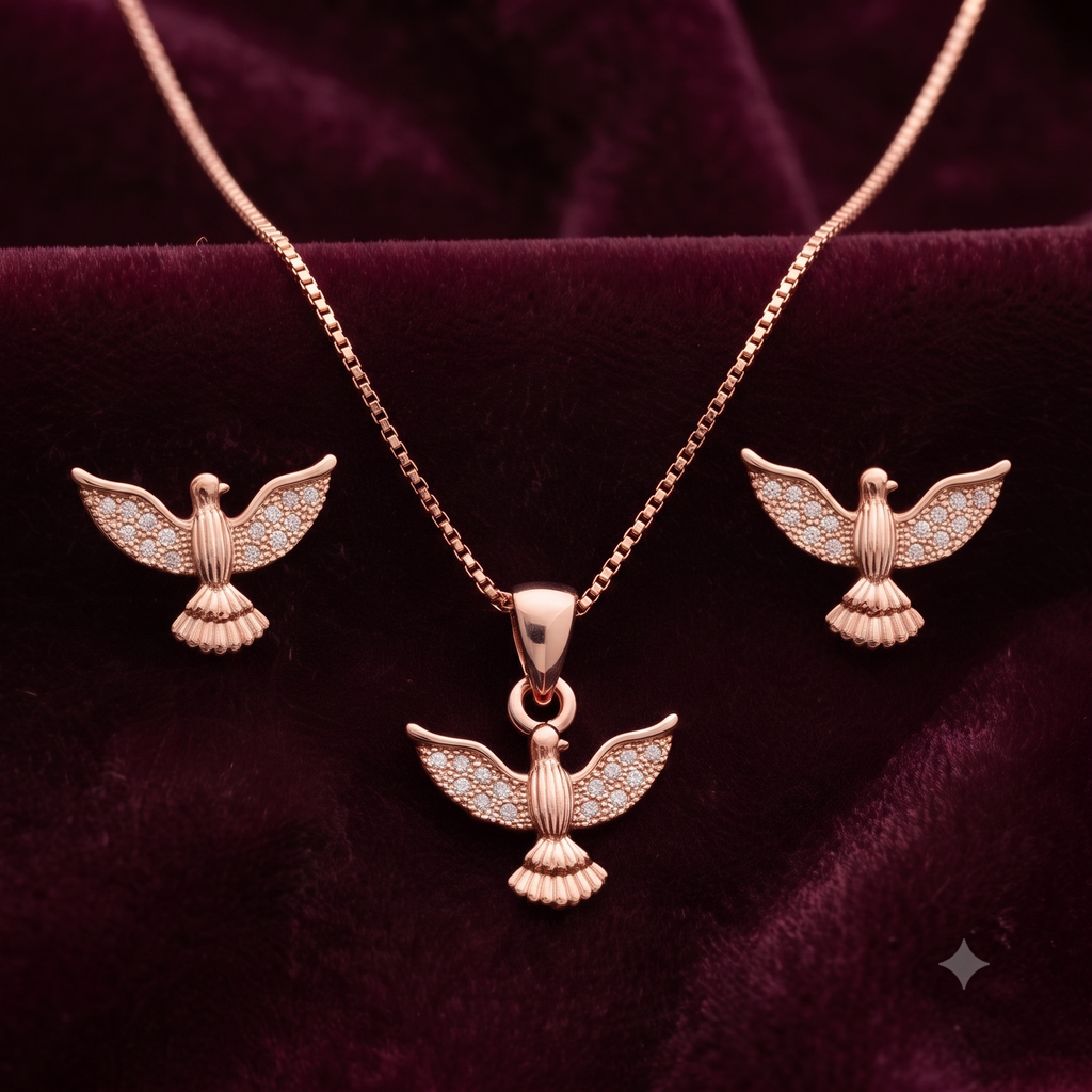 Spirit of Peace Rose Gold Jewelry Set