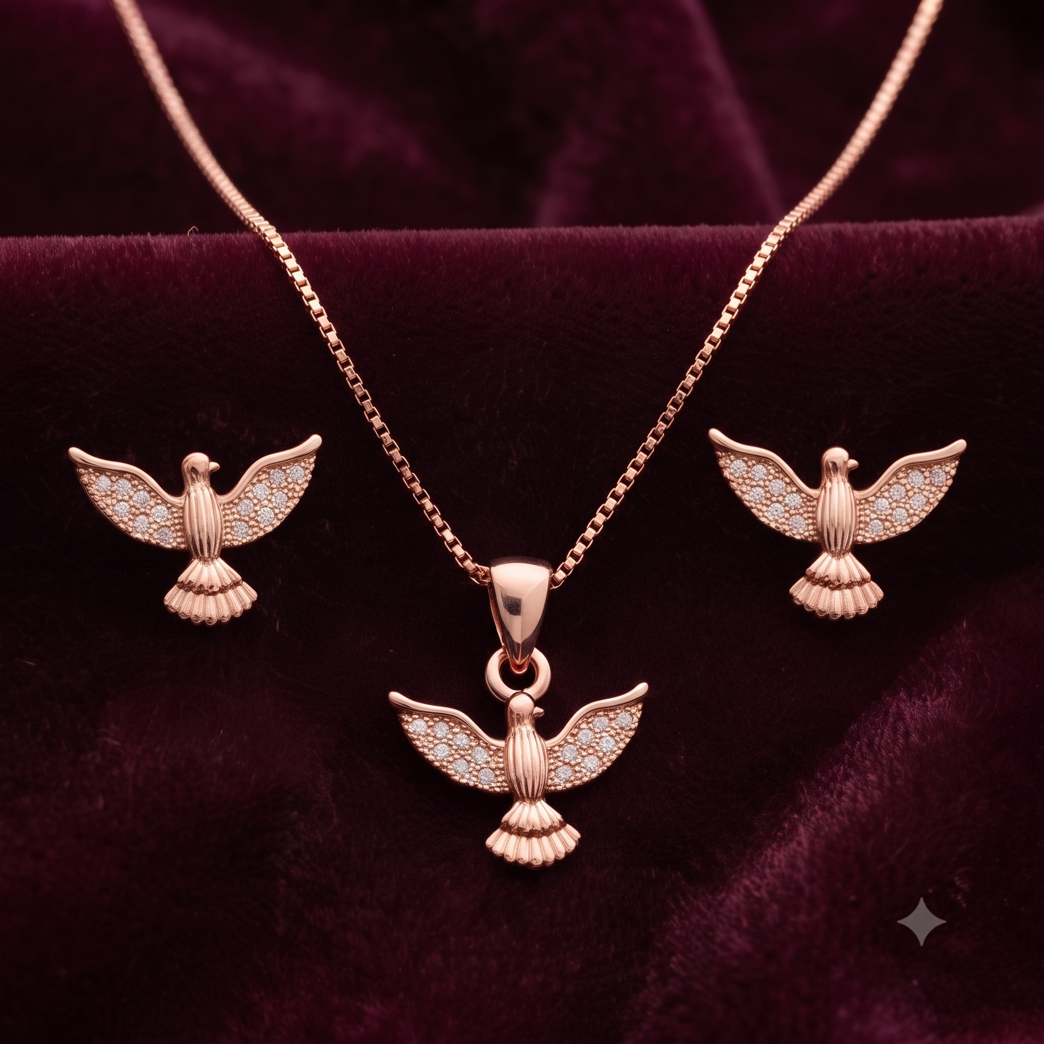 Spirit of Peace Rose Gold Jewelry Set