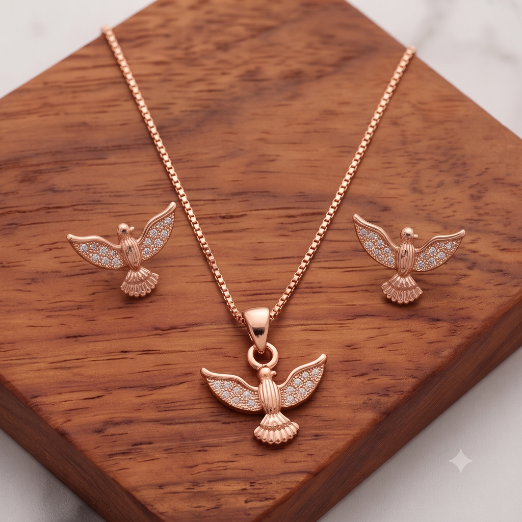 Spirit of Peace Rose Gold Jewelry Set