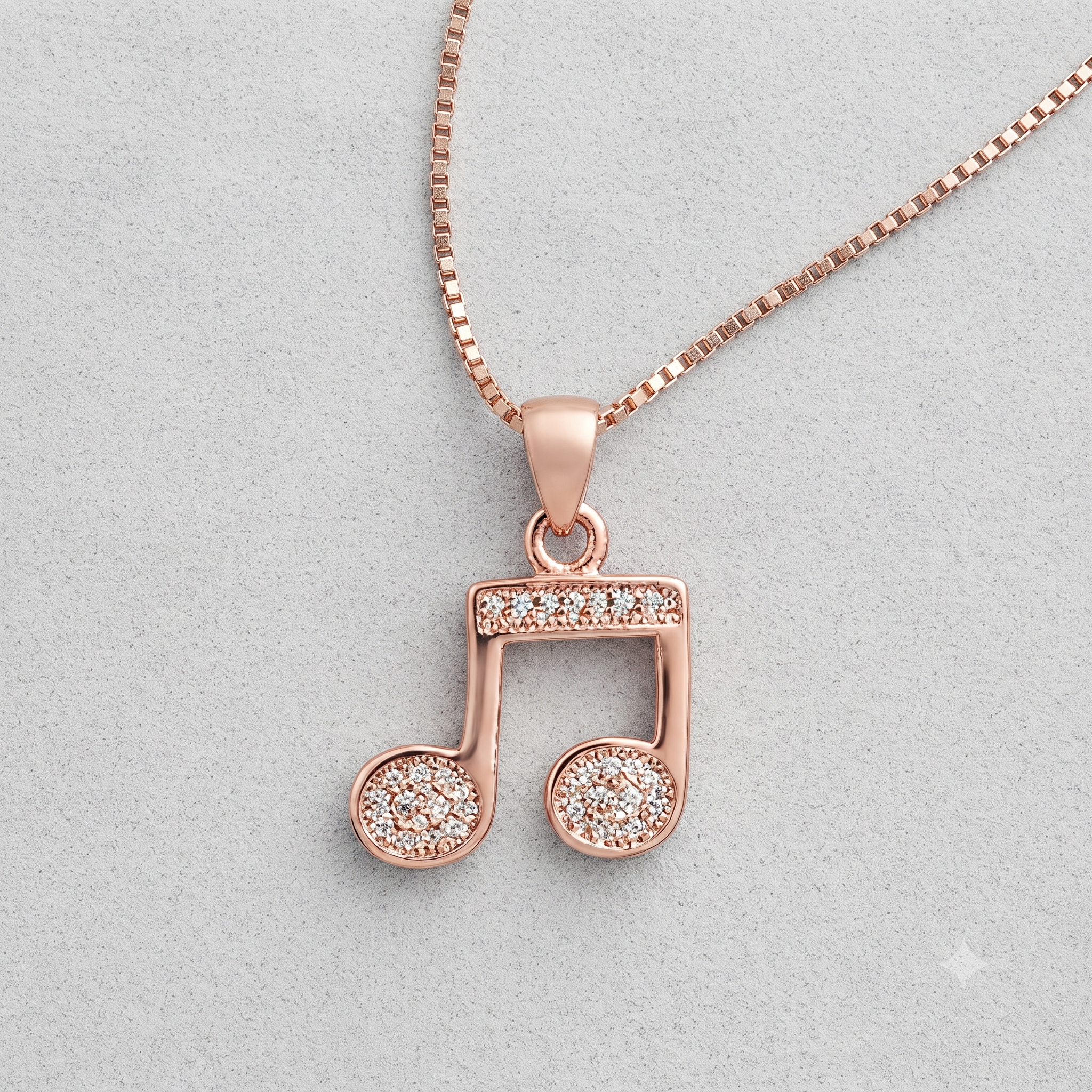 Rose Gold Musical Note Jewelry Set