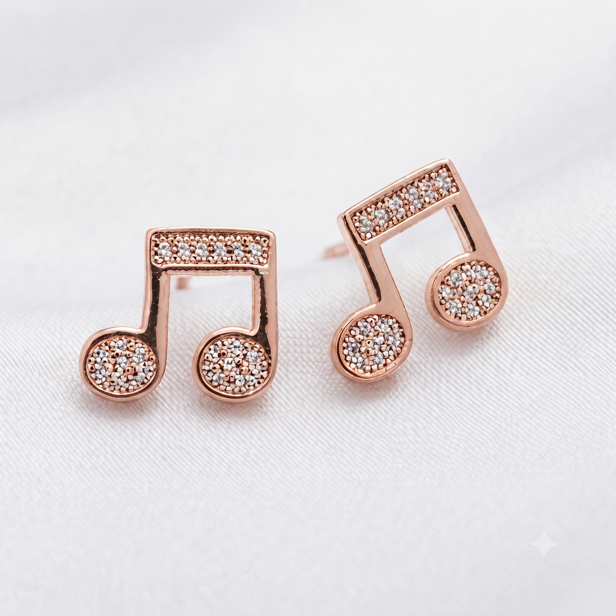 Rose Gold Musical Note Jewelry Set