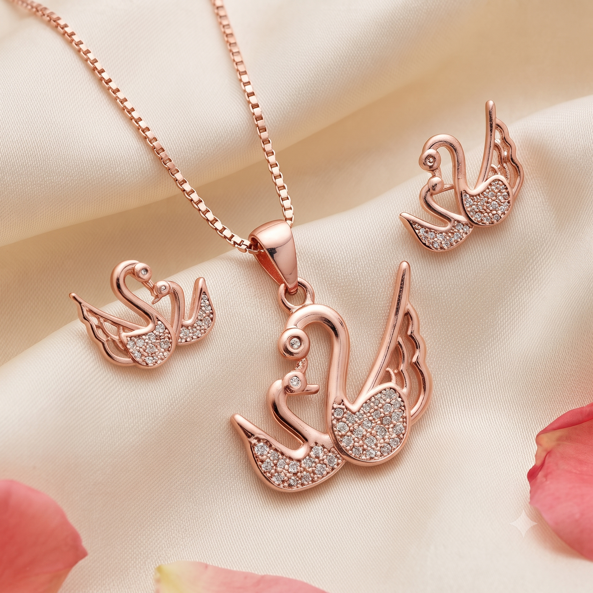 Eternal Devotion Rose Gold Jewelry Set