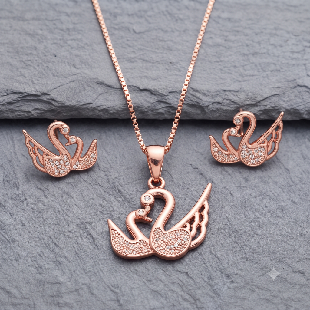 Eternal Devotion Rose Gold Jewelry Set