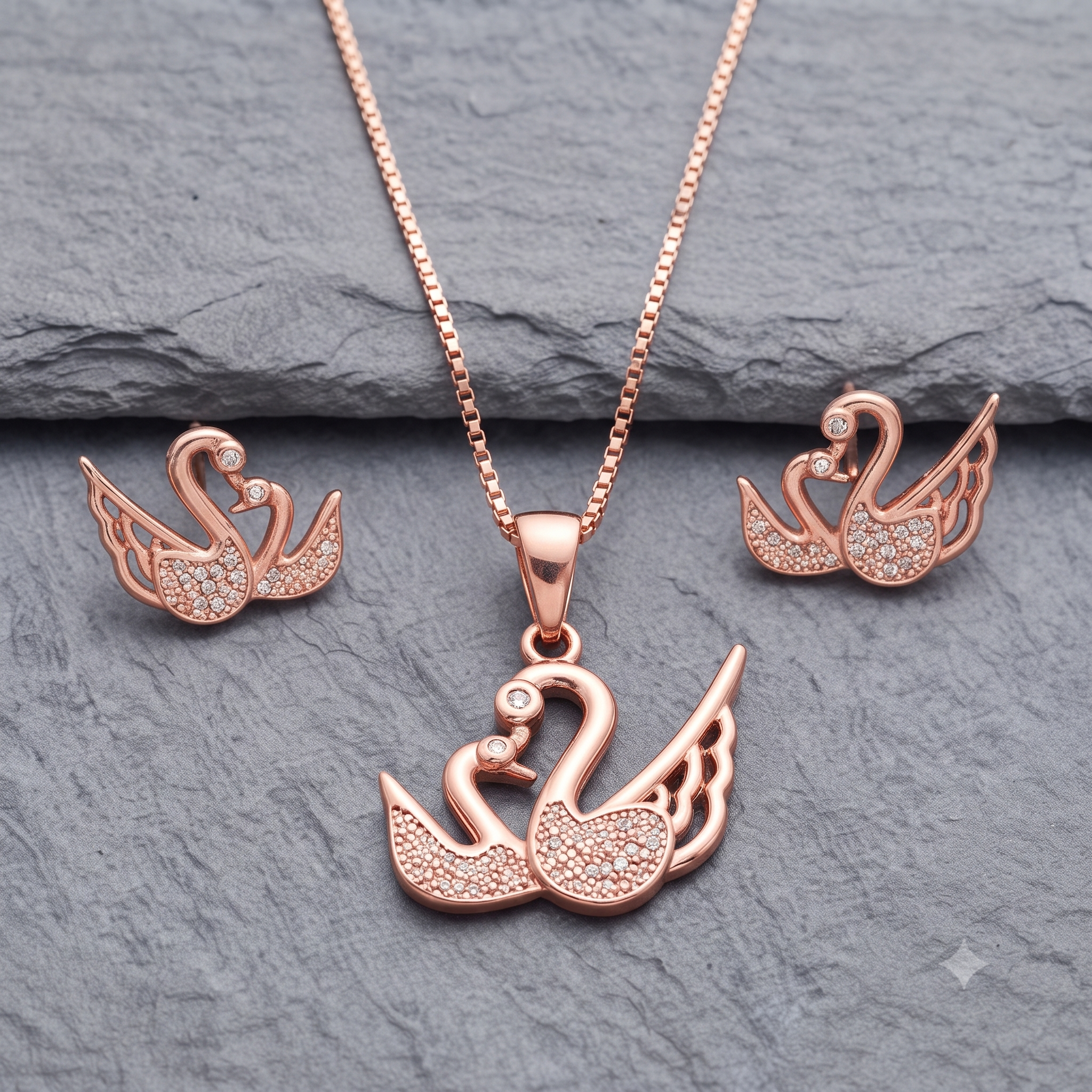 Eternal Devotion Rose Gold Jewelry Set