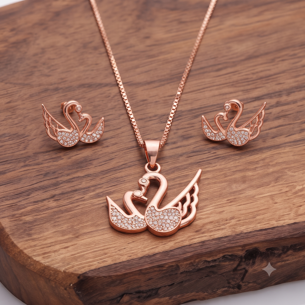 Eternal Devotion Rose Gold Jewelry Set