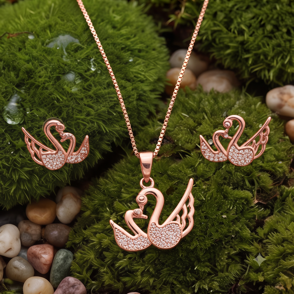 Eternal Devotion Rose Gold Jewelry Set