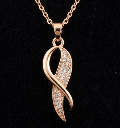 Elegant Gold Ribbon Jewelry Set