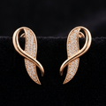 Elegant Gold Ribbon Jewelry Set