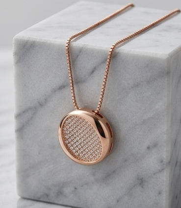 Rose Gold Pavé Circle Jewelry Set