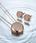 Rose Gold Pavé Circle Jewelry Set