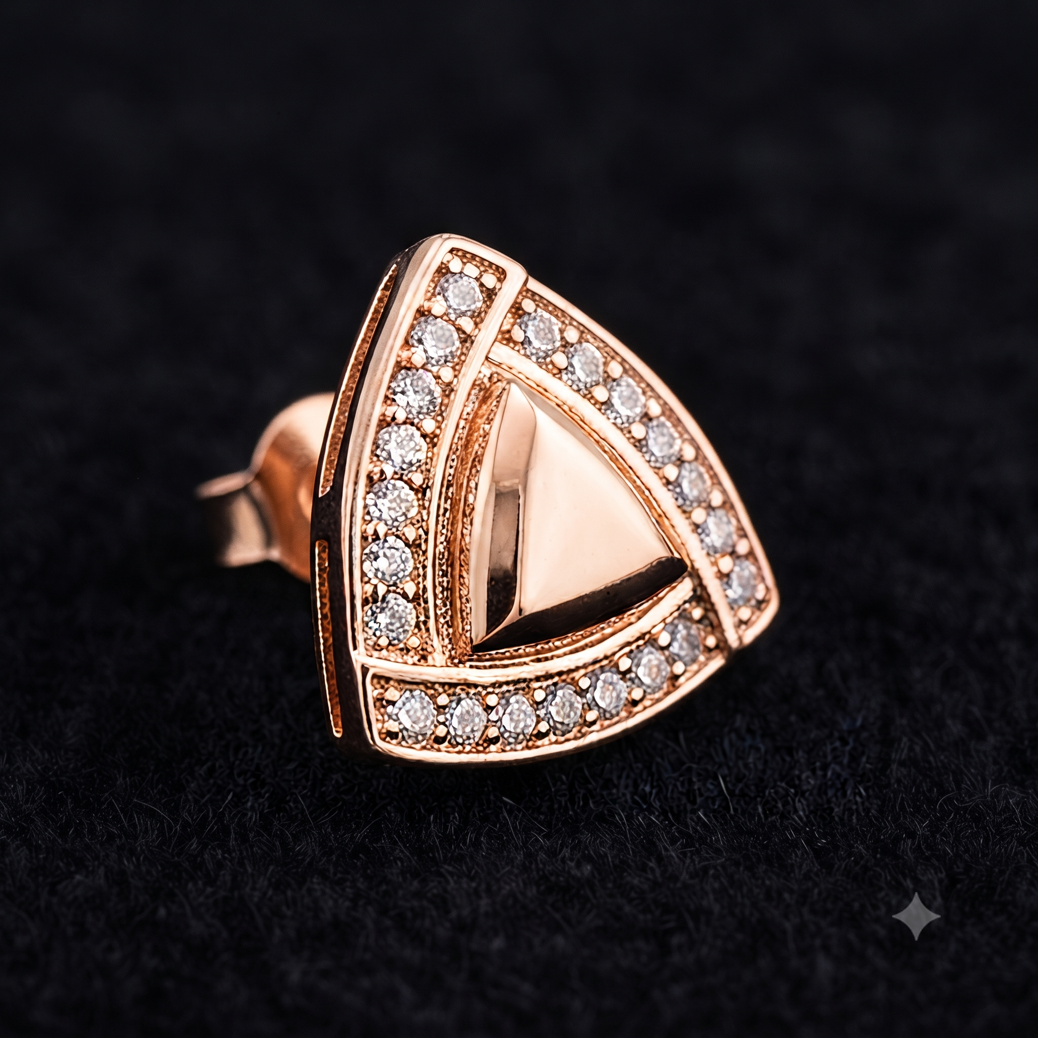 Rose Gold Triangle Jewelry Set
