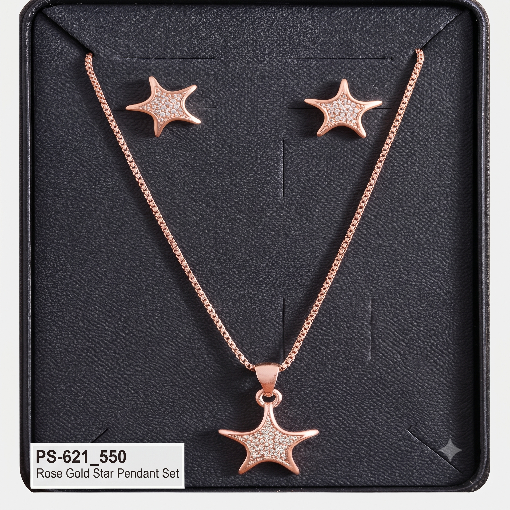 Rose Gold Star Jewelry Set