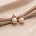Rose Gold Pearl Drop Necklace & Earrings Set