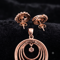 Rose Gold Geometric Halo Jewelry Set