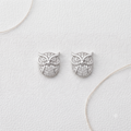 Silver Owl Stud Earrings
