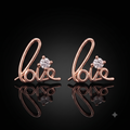 Rose Gold “Love” Stud Earrings