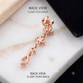 Rose Gold Cluster Drop Earrings