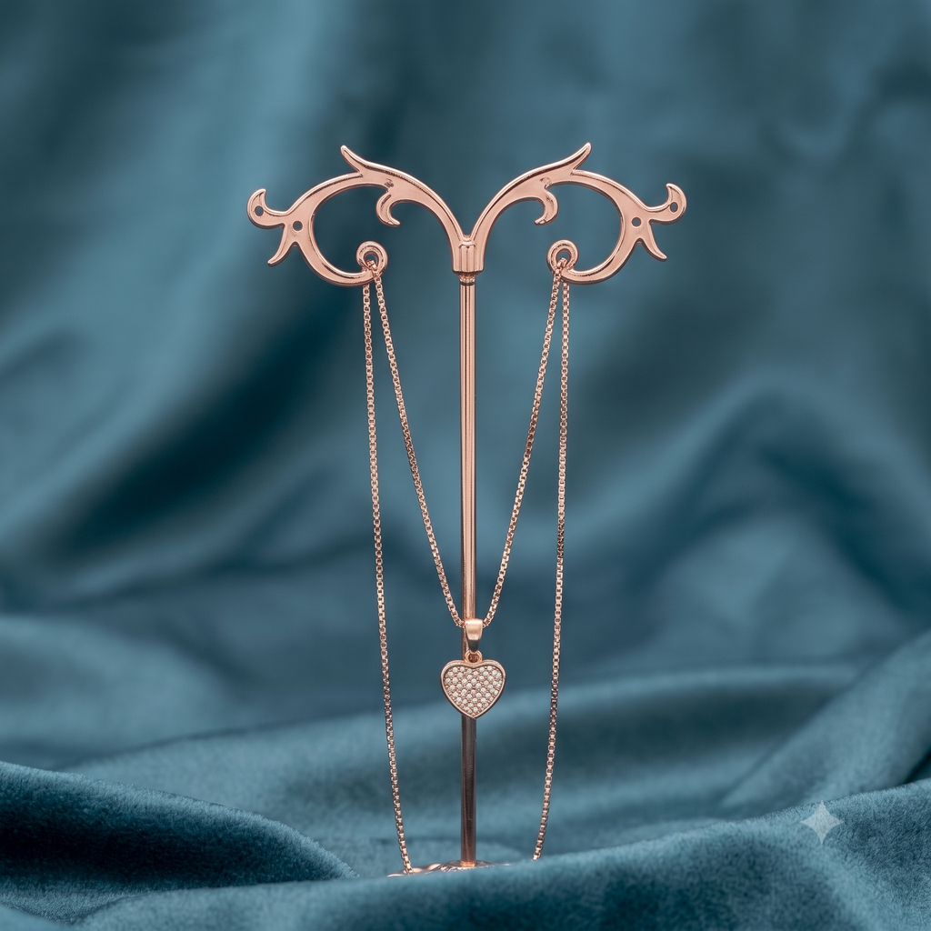 Rose Gold Heart Pendant Necklace